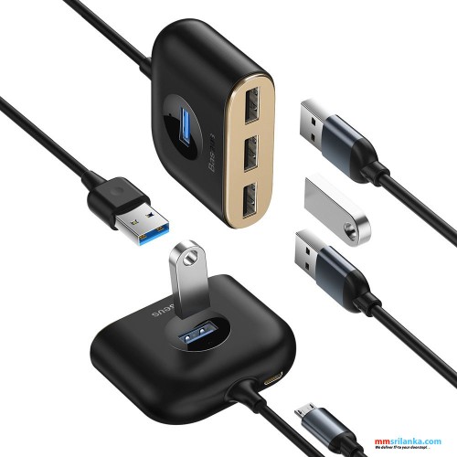 Baseus Square round 4 in 1 USB HUB Adapter